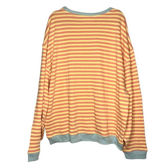 Free People We the Free XL Classic Striped Oversized Crewneck In Tangeri… - Picture 7 of 11